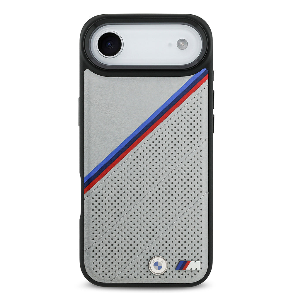 BMW iPhone 17 Air Orjinal Lisanslı M-safe Şarj Özellikli M Logolu Üç Şeritli Delikli Deri Kılıf BMW iPhone 17 Air Orjinal Lisanslı M-safe Şarj Özellikli M Logolu Üç Şeritli Delikli Deri Kılıf